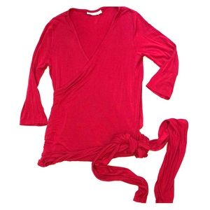 🤱🏻🤰🏻 red maternity/nursing wrap top